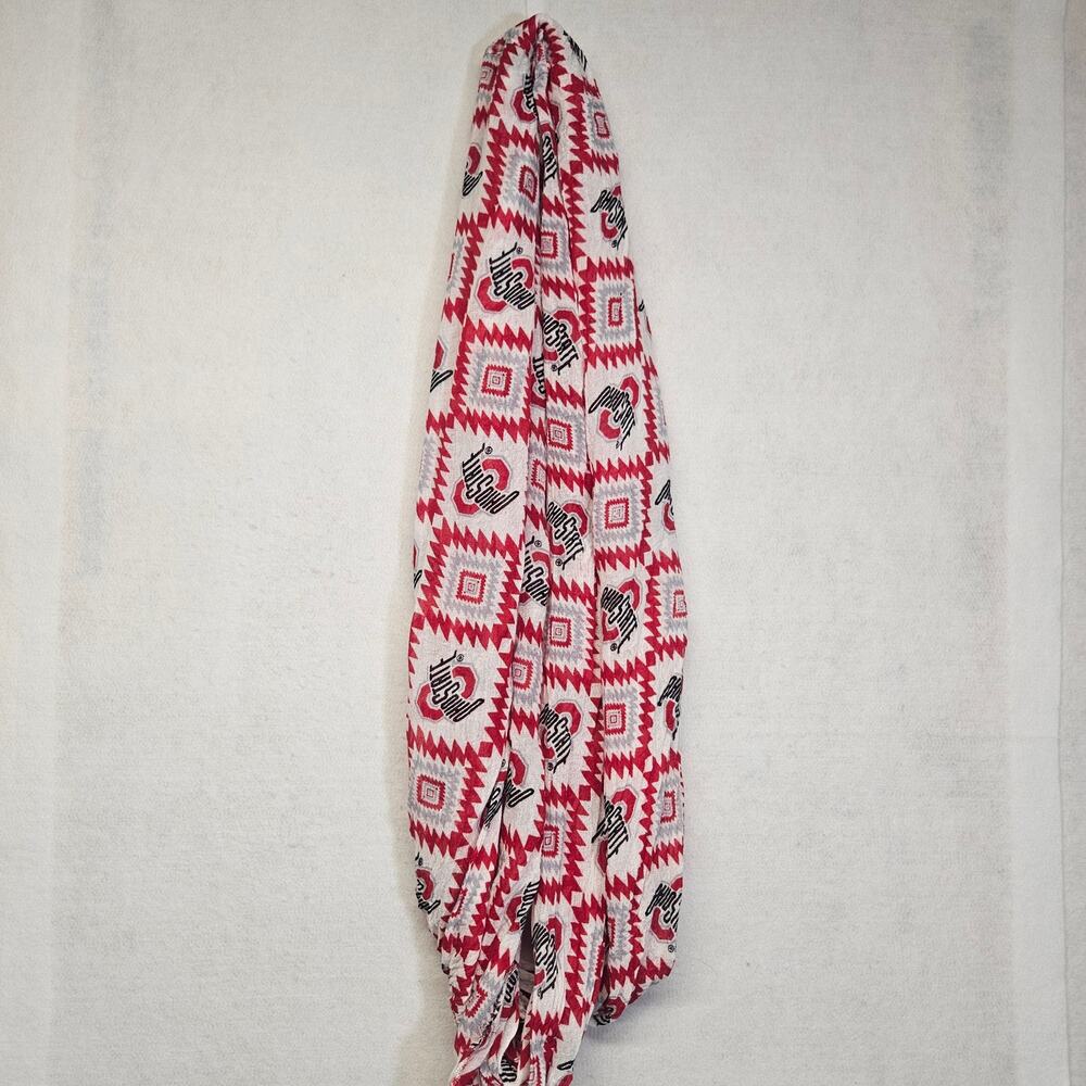 Ohio State Buckeyes Infinity Scarf Red White Black OSU Game Day Loop Scarf